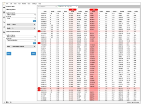 Training data correction column selection completion screen