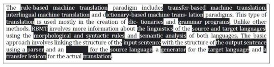 용어가 제거된 위키피디아 Rule-based machine translation 문서 예제