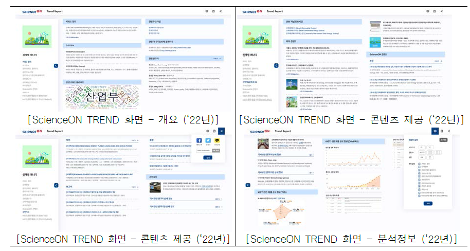 ScienceON TREND 서비스 상세 화면