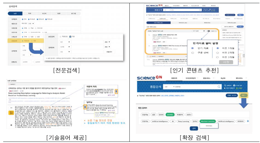 ScienceON 서비스 고도화 주요 내용 1