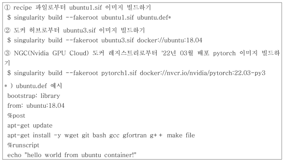 User Container Image Build Example