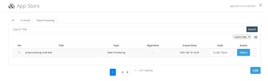 Data Processing Code List