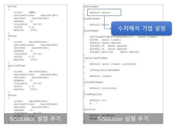 fvSolution, fvSolution 설정