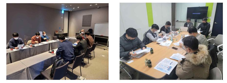 2022년 서울 및 충청지역 대면평가 현장 사진