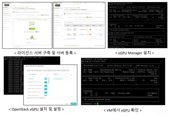 vGPU 환경 구축 및 테스트 완료