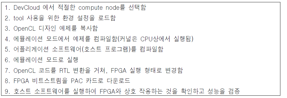 DevCloud 에서 OpenCL 프로그래밍 순서