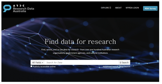 호주의 데이터 공유 검색 서비스 (Research  Data  Australia)