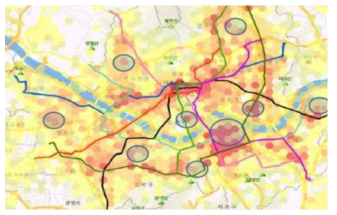 서울시 심야버스 유동인구 밀집도 분석