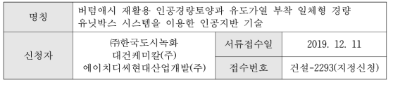 건설신기술 인증 신청 개요