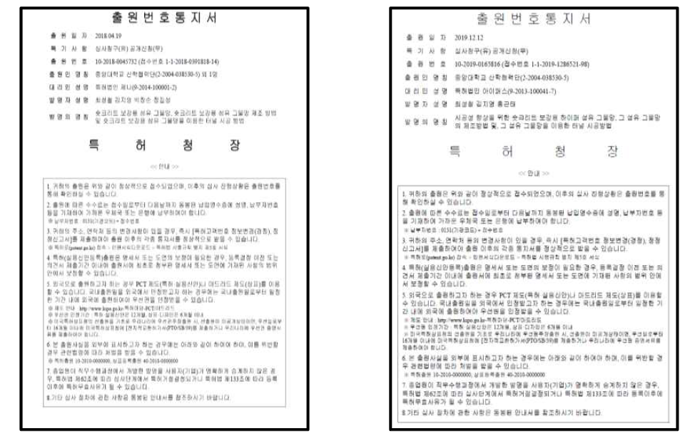 터널 지보용 섬유 그물망 제조 기술 관련 특허 출원서