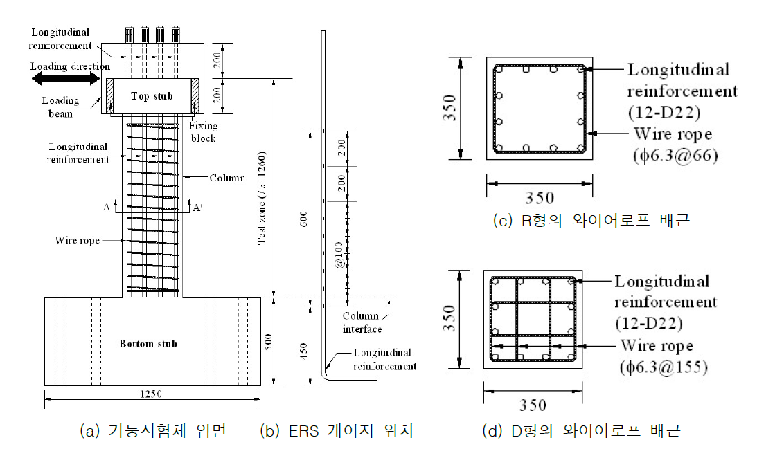 시험체 단면 및 배근상세