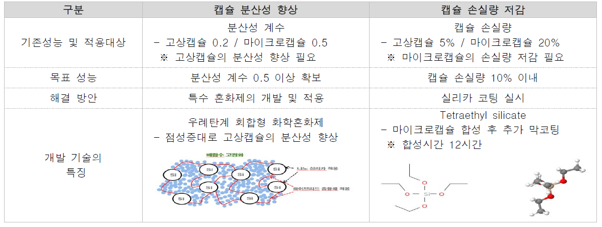 캡슐 분산성 향상 기술