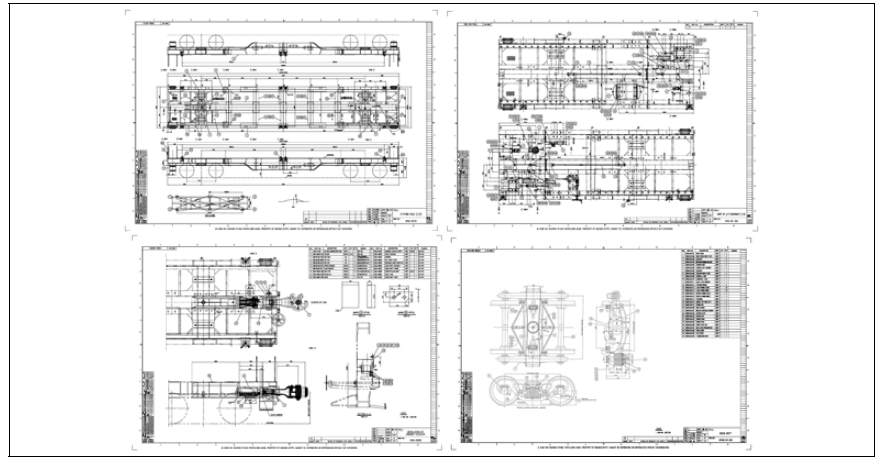차체 / 연결장치 제작도 설계 및 주행장치 제작도 설계