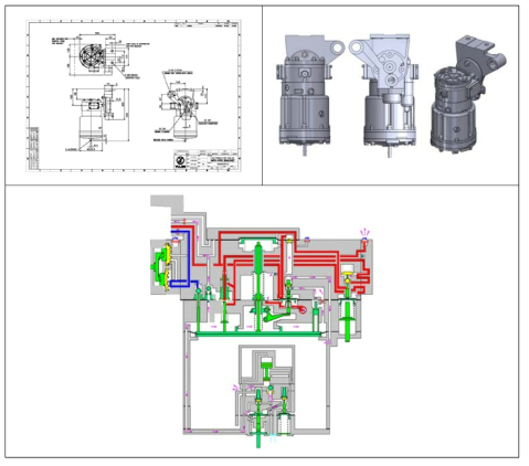 공동화차 제어밸브 일반도 및 3D 모델링