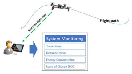 Real time system monitoring of UAV