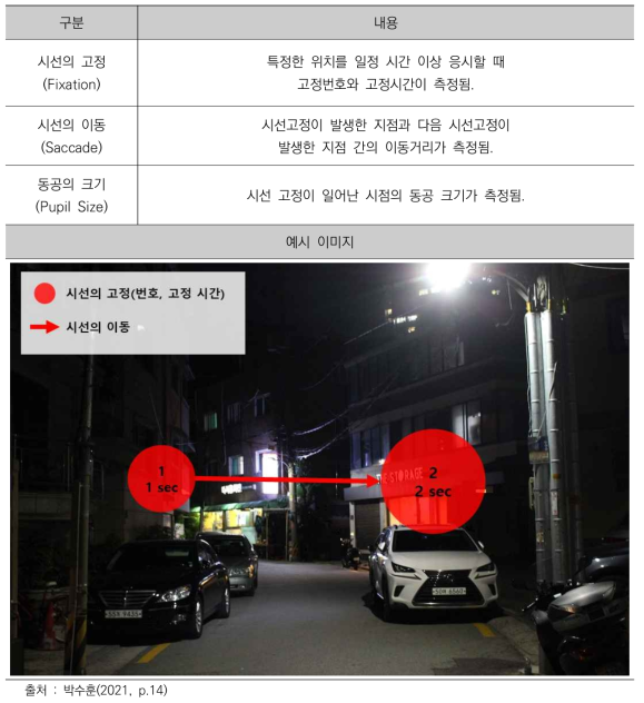 시선추적 실험을 통해 구득할 수 있는 정보