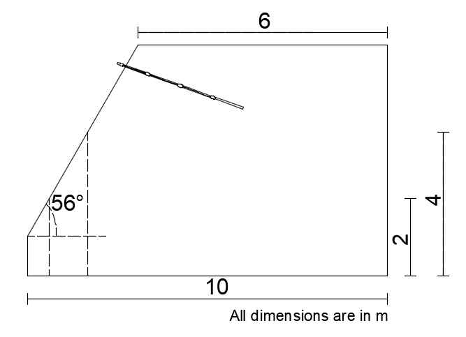 Cross section showing stepwise excavation process