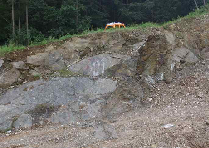 Construction of model slope