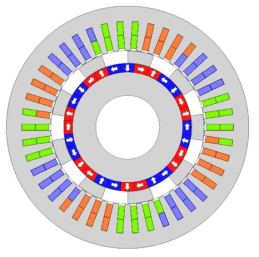 45kW급 DR-PMSM Halbach 배열 적용 모델의 형상