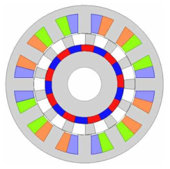 45kW급 DR-PMSM 집중권의 Model 2(기초설계 모델) 형상