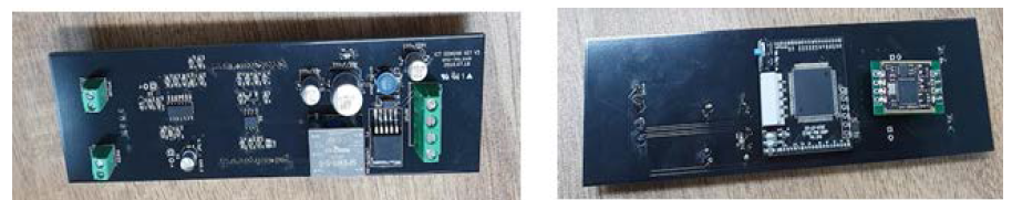 제작된 sensor set (좌:뒷면, 우:앞면)