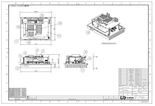 IGBT형 인버터 스택 도면