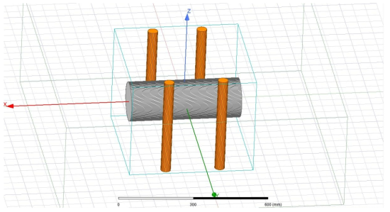 원통형 코일 및 쉬스관 모형 모델링