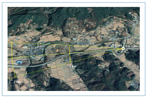 곡성IC CCTV 지점 촬영 방향 및 화각