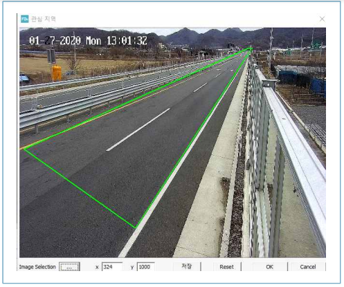 CCTV 영상의 분석 대상 영역 설정