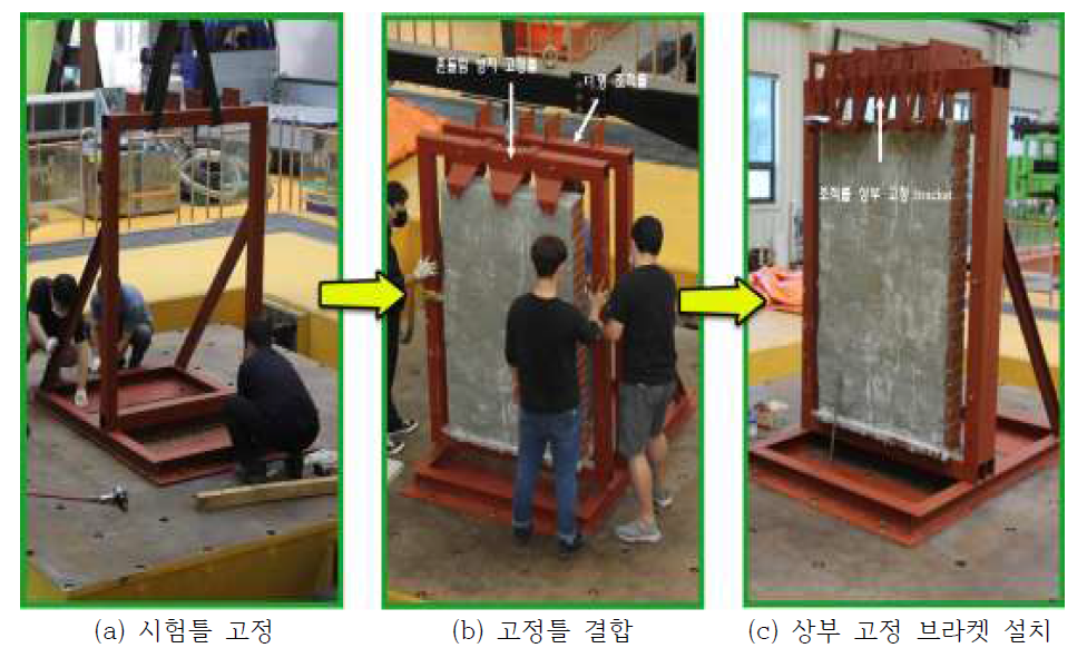시험체 설치 순서 및 과정