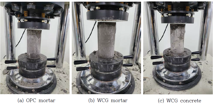 압축강도 실험 전경