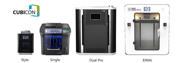 본 연구에서 3D 프린팅 시스템 검증용으로 활용한 FDM 방식 3D 프린터 장비 리스트