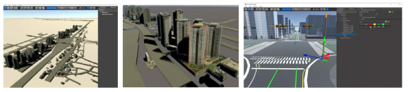3D 건물, 도로, 도로시설물 데이터를 육상이동체 시뮬레이터에 활용