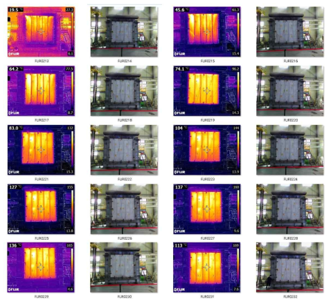 내화성능 평가 열화상 쵤영 비교