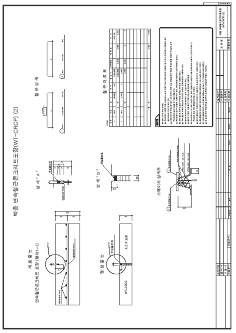 WT-CRCP 포장 단부 설계도(1안)