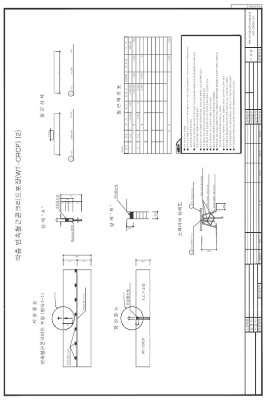 WT-CRCP 포장 단부 설계도(2안)