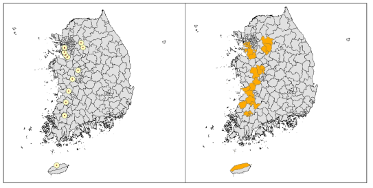 3차 중기교통시설투자계획의 영향권