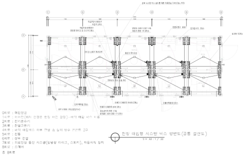 천장 매입형 시스템 박스 평면도(공통 결선도)