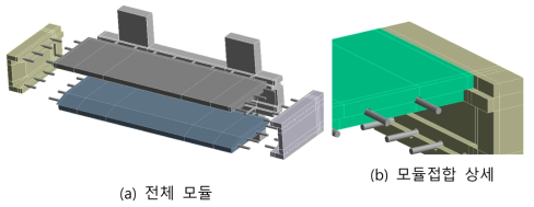 힌지-1(고정부) 모듈접합 상세