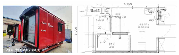 모듈러 선별진료소 설계 및 제작사례(이솔테크)