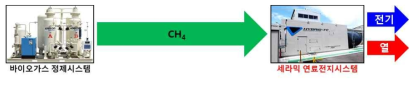세라믹연료전지 기반 바이오가스 에너지화시스템 구성