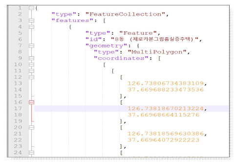 GeoJSON 데이터 일부 발췌