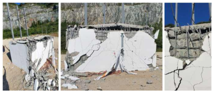 내부 폭발에 의한 벽체-슬래브 파단 예