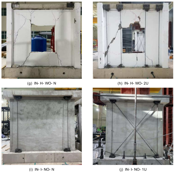 면내 내진성능 실험(1단계) 최종 파괴모드