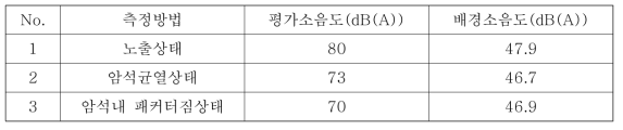 현장실험 소음레벨