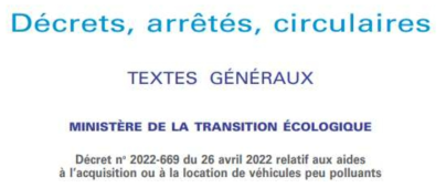 프랑스의 전기차 개조에 관한 법령 (2022.04.26)