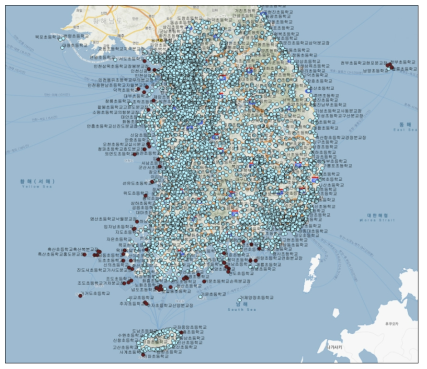 우리나라 행정구역 기반 초등학교 위치(with QGIS)