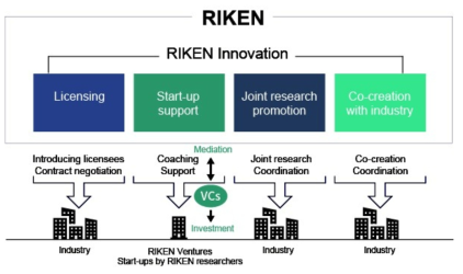 RIKEN Innovation의 역할과 기능 * 출처 : https://www.innovation-riken.jp/en/function-4-2/