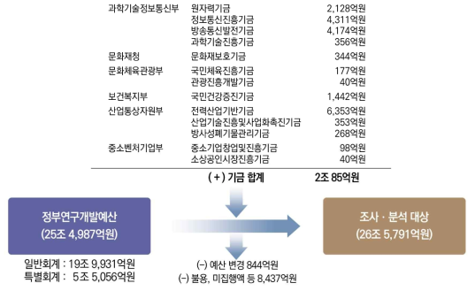 국가연구개발사업 조사･분석 대상