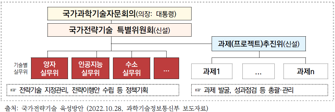 국가전략기술 추진체계도(안)